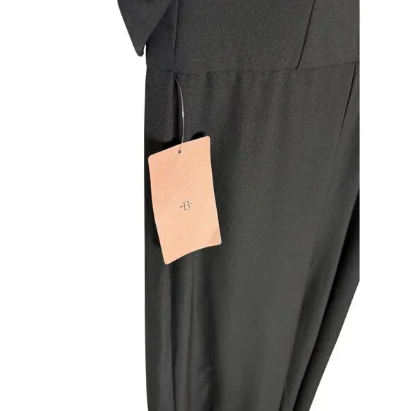 NWT BHLDN Windham One Shoulder Black Jumpsuit-sz 6